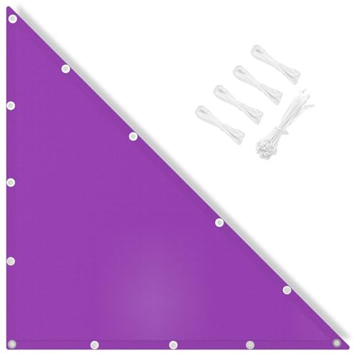 IOAOI Sun Shade Sail Waterproof, 2.5x2.5x3.54M Right Triangle Awning Canopy, 95% UV Block with Free Rope, Sunscreen Awning Canopy for Outdoor, Garden, Patio, Yard, Lawn, Pergola, Carport-Purple