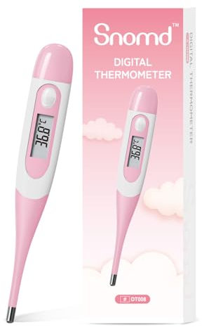 Thermomètre Numérique pour Bébé et Adults, Thermometre Buccal et Pour Avant-Bras Fièvre Médical étanche avec Alarme de Fièvre, Commutable ℃/℉