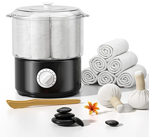 QZCX Scalda Asciugamani, izzatore for Asciugamani Riscaldamento rapido Scaldasalviette Caldo Spa Scaldasalviette Spa 202 ° F in 10 Minuti Strumenti idratanti for la Pelle, Rasatura(White)