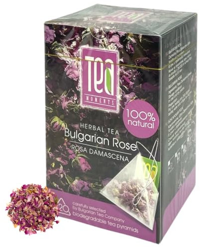 Luxury Rosa Damascena Rose Tea – 20 Biodegradable Tea Bags (1.5g Each) | 100% Dried Rose Petals | Caffeine-Free Herbal Infusion for Relaxation & Wellness by Premium GT Herbs & Fruits