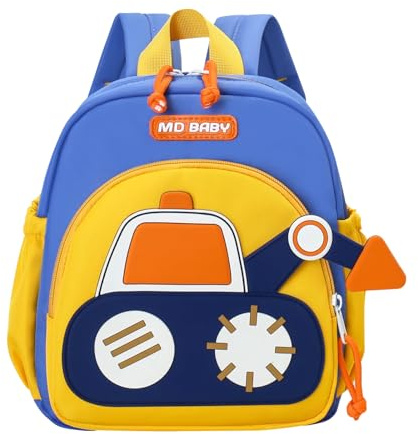 YAMEIZE Children Backpacks for Boys Kids Toddler Backpack Small Cute Cars Schoolbag with Chest Strap Kindergarten Rucksack Bookbag for 3-6 Years Old