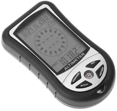 Altimetro Da Trekking Compatto - Strumento Barometro Per Arrampicata Digitale, Stazione Meteorologica Multifunzione | Display Retroilluminazione 8 In 1 Per Temperatura, Previsioni, Ideale
