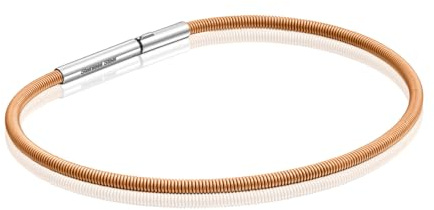 TOUS Pulsera para Mujer de Acero IP Naranja, 17 cm de Largo, Colección Mesh Tube