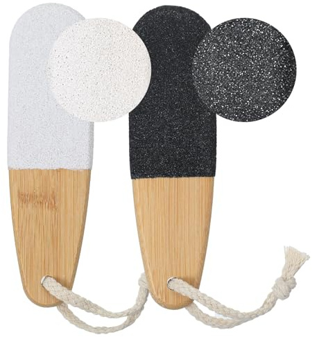 2Pcs Foot Scrubber for Hard Skin, Small Pumice Stone Foot File, Pedicure Callus Remover for Wet & Dry Use