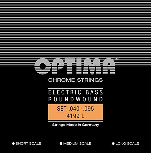 Optima E-Bass Saiten Chrome Strings Round Wound Long Scale Satz 4-string light 4199L