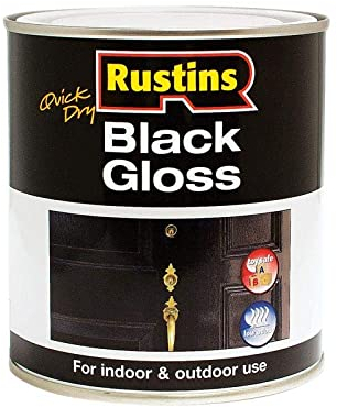 RUSTINS Black Gloss Paint 1L