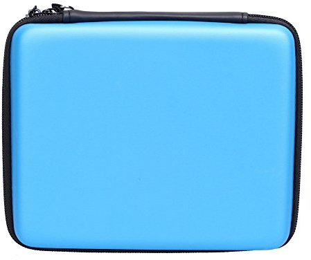Demiawaking Eva Lagerung Reißverschluss Tasche Schutzhülle Abdeckungs Haut Gehäuse Deckel für Nintendo 2DS (Blau)