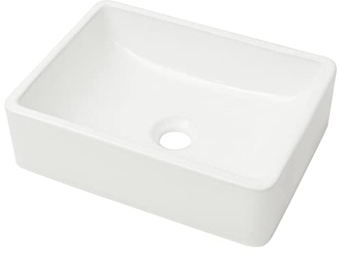 vidaXL Waschbecken Keramik Weiß Waschschale Waschtisch Aufsatzwaschbecken