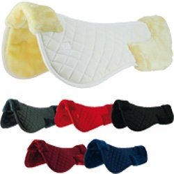 Riding World Horse Riding Faux Sheepskin Quilted Support Padded Soft Back Pad