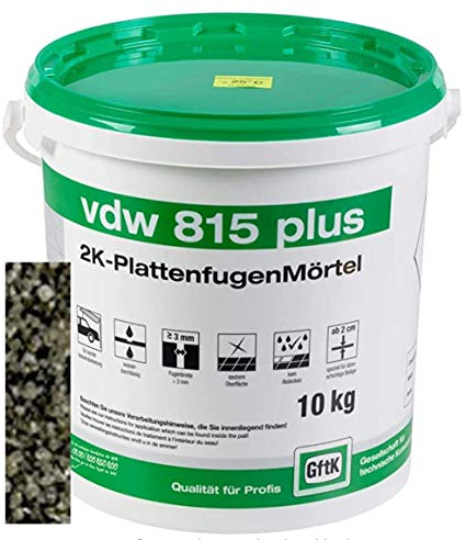vdw 815 plus 2K-Fugenmörtel 10kg Steingrau