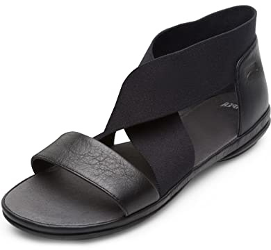 CAMPER Damer Right Nina Peeptoe sandaler, Rosa svart 1, 37 EU