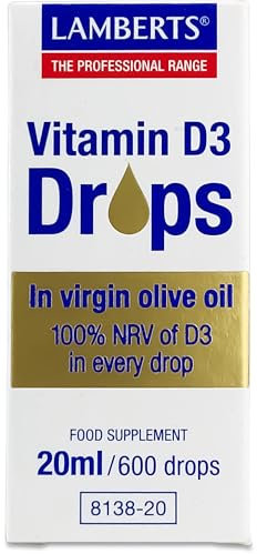 Lamberts Vitamin D3 Liquid Drops 200IU 20ml