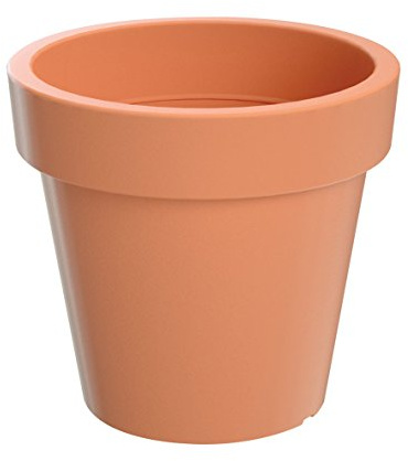 Erhard-Trading Blumentopf Valencia Pflanztopf Übertopf Blumenkübel Kunststoff terrakotta Ø 24 cm