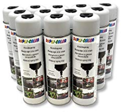 Dupli-Color 12 bombes de peinture - Blanc - Marquage craie - Repérage - Effaçable - 500ml