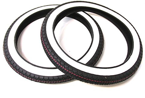 Weißwand Reifen Satz 2.25-16 (2 1/4 x 16) – passend für Hercules Prima 2 3 4 5 S, Zündapp, Simson Anhänger – 2x K252 31L Mofa Moped Mokick Reifen