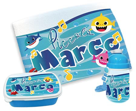 gadgeteventi Kit Pappa Bimbo per Scuola E Gite Personalizzato “Acquapark” (Azzurro)
