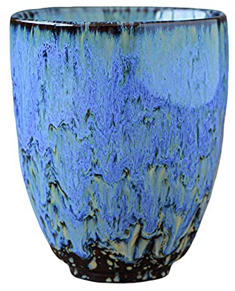 Taza de porcelana sin asa, juego de café de porcelana, multicolor, pintada a mano, taza de agua para el hogar y la oficina, moderna taza de cerámica para café y té, 250 ml