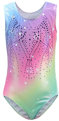 SEAUR - Mädchen Gymnastikanzug Ärmellos Kinder Turnanzug Tanzen Kleidung Ballet Yoga Kleid Klein Kind Trikot Gymnastik Klassisch 7-8 Jahre Mehrfarbig