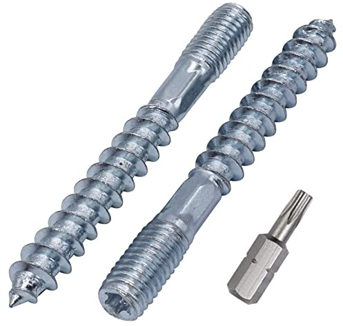 SKIR'CO (10 pièces) Boulons de suspension M8 x 70 mm, vis à tête cylindrique à double filetage, Boulons à double tête