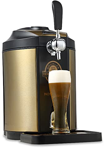 THREMA Dispensador De Cerveza Refrigerado, Dispensador De Grifo De Cerveza De Bomba De Cerveza 5L, Enfriador De Cerveza Integrado con Pantalla LED para Disfrutar De Cerveza Cruda Casa