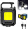 Acboor Lámpara de trabajo LED, lámpara de trabajo recargable, luces de inspección con abrebotellas, lámpara de taller, resistente al agua, para reparación de coches, camping