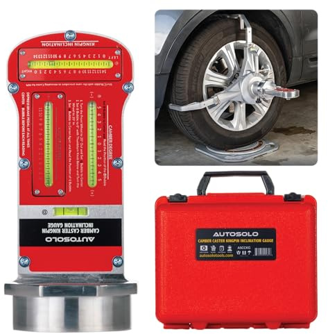 Zackman Scientific AutoSolo Magnetisches Sturz-, Nachlauf- und Spreizungs-Messgerät - Erschwingliches 3-in-1 Achsvermessungswerkzeug für DIY-Mechaniker
