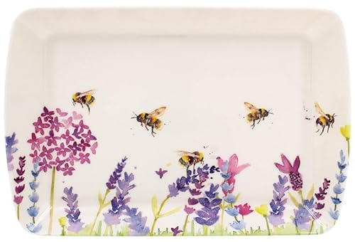 Lesser & Pavey British Designed Serving Tray | Dinner Tray For Multiple Uses Around The Home | Lavender & Bees Trays For Food Serving Or Drinks Serving - Jennifer Rose Gallery