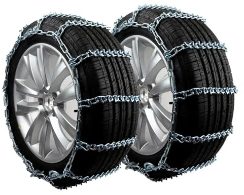 Schneeketten für Autos, Vollständig Ummantelte, Verschleißfeste Universal-Fahrradreifen-Schnee-Antirutschmatten Aus Manganstahl, Reifenbreite 155 mm–275 mm, für Autos/SUV/Lkw (Size : 215)