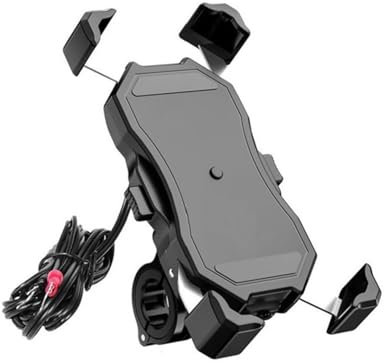 Motorrad Handyhalterung Für 3,5-6,8 Motorrad Gabel Vorbau Drahtloses Ladegerät 15W Qi/USB Schnellladung Telefonhalter Lenkerhalterung Mit 1 Kugel Handyhalterung Fahrrad (Größe : USB Charger)