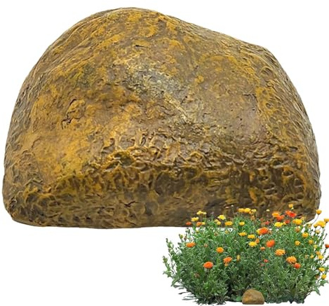 Llavero de piedra, caja de seguridad secreta para llaves al aire libre, soporte secreto para llaves de roca oculta, redireccionamiento, decoración de jardín, impermeable, con compartimentos secretos