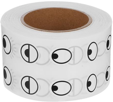 Artibetter Pegatinas 2000 para de de Ojos Manualidades Autoadhesivas Material Rollo Piezas de Cobre, Adecuado para Scrapbooking y Decoración Creativa