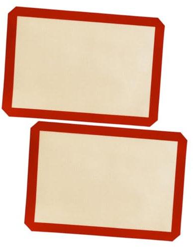 LIFKOME 2piezas Esterilla Antiadherente Para Hornear Bandeja Antiadherente Para Repostería Esterilla De Silicona Para Hornear Postres Para Galletas y Pasteles Cocina