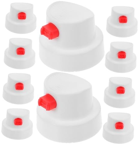 MAGICLULU Spray Can Nozzle Set for Artists 10pcs White Pe Caps
