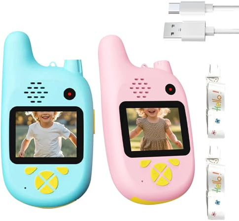 Talkies-Walkies Vidéo pour,Radio sans Fil Longue Portée - Talkies-Walkies avec Vidéo | pour Garçons Filles Camping Aventures Randonnée Jardin Parcs École Noël Anniversaire