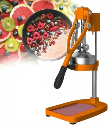 Presse-agrumes manuelle professionnelle - Presse-fruits commercial avec base en fonte et ventouse pour jus de citron, d'orange, de tomate et de pastèque