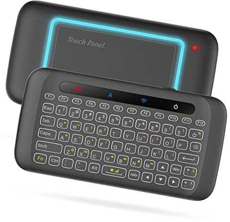 Saipart 2.4GHz Wireless Keyboard Mini Keyboard Touchpad Keyboard Backlight Air Mouse Remote Controller Touchpad Replacement Keyboard for Android Tv Box