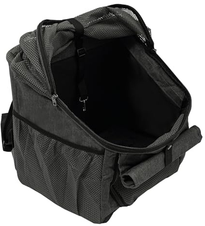 Faltbarer Hundefahrradkorb Haustier Fahrradkorb mit Dreifach Faltbare Netz, Atmungsaktiver Hundefahrradkorb Katzenrucksack, Tragbarer Katzen- und Hundeträger Hunderucksack Fahrradtasche (Grau)