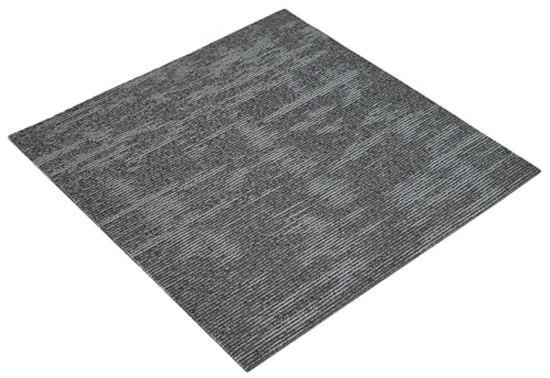 vidaXL Tappeto grigio scuro, 50 x 50 cm, 20 pezzi in polipropilene e bitume per camera da letto, pavimenti modulari, tappeto morbido, per interni, piastrelle per soggiorno, soluzioni eleganti, facile