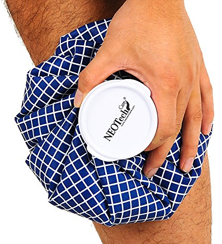 NEOtech Care Eisbeutel - Kühlbeutel mit Schraubdeckel - wiederverwendbarer, nachfüllbarer Beutel - Blau - 20 cm