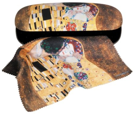 Set Brillenetui und Brillenputztuch Gustav Klimt Der Kuss von Fridolin
