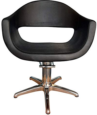 VAKON SALON - Friseurstuhl höhenverstellbar und Kreuzfuss aus Aluminiumguss, Friseursessel mit Hydraulik, Coiffeurstuhl, Friseureinrichtung Barber - Design 04