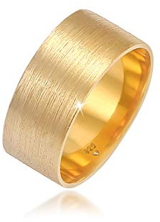 Elli Ring Damen Band Breit Matt Gebürstet Basic 925 Silber