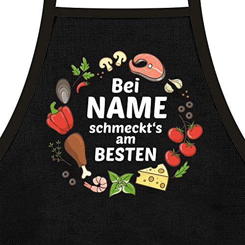 Kochschürze ACHTUNG Wunschname kocht - personalisiertes Geschenk als Grillschürze oder Küchen Schürze
