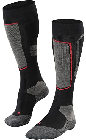 FALKE SK4 Advanced Wool Kniestrümpfe Wärmende Wirkung, Feuchtigkeitsregulierend, Direkter Schuhkontakt, Schnellste Rücktrocknung Anatomisch Skiing Schurwolle