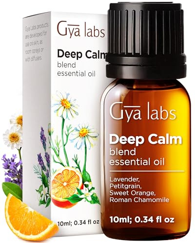 Gya Labs Deep Calm Essential Oil Blend for Relaxation & Emotional Balance - 0.34 fl oz - Calm Aromatherapy Oils for Diffusers, Humidifiers, Aromatherapy - Suitable for Work, Home or Personal Use