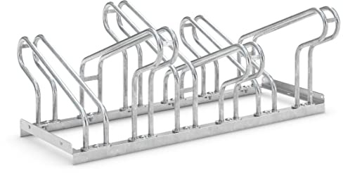 König Werbeanlagen Bügelparker 2156 unser Klassiker | Fahrradständer beidseitig | für 6 Fahrräder | Abwechselnde Hoch-/Tiefeinstellung | Fahrradparker Bodenparker Mehrfachständer | Dreifke®