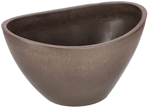 KOTARBAU® Maceta de Materiales reciclados, Maceteros reciclados, Macetero Alargado, Macetero con Forma de Barco, Macetero marrón, Maceta ecológica, Tiesto para Plantas para Exteriores