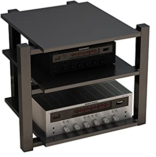 luckxuan Boxenständer Audio-Halterung-Bodenstau-Audio-Halterung Moderne Wohnzimmer-Kabinett-Rack-Video-Medienhalterung Dreischichtige Audio-Halterung 25,59 Zoll hoch (Color : A)