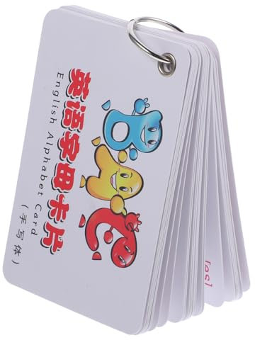 Toyvian 1 Satz Lernkarten Kindergarten-Lernkarte Alphabet-Flash-Karte Kleinkind-Flash-Karte Alphabet-Karte Handschrift Trompetenstock Spielkarte Briefkarte Speicherkarte Papier