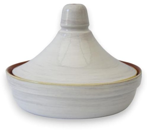 Colì Maioliche e Terrecotte dal 1650 Tajine Terre Antiche de terracota, blanco, 26 x 26 x 20 cm